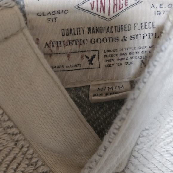 Men's Off white cream Color American Eagle Hoodie - Picture 5 of 7